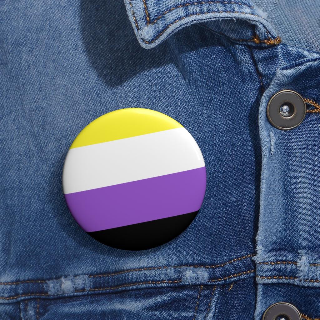 Nonbinary Flag Pin Button - Art Unlimited