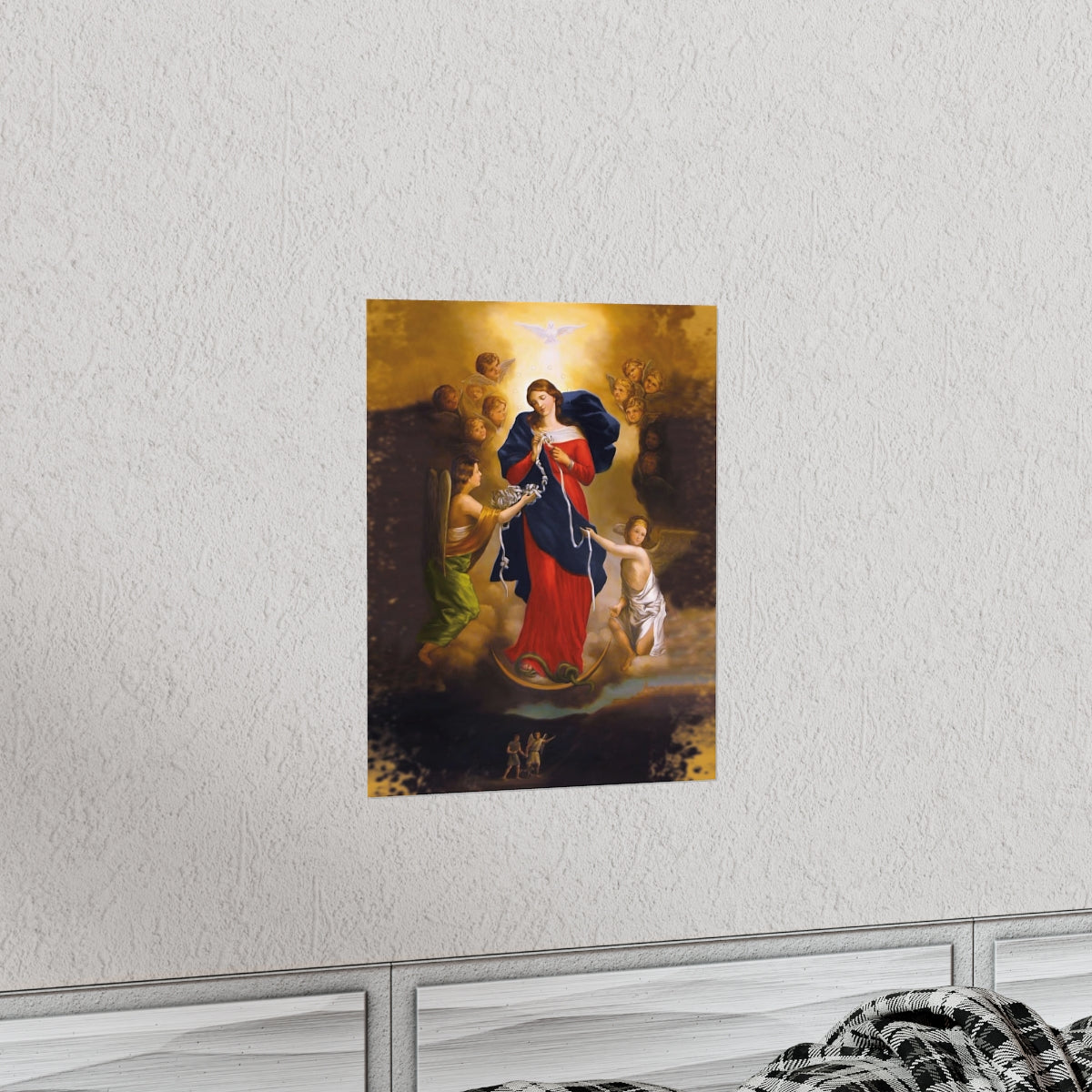 Our Lady Undoer Of Knots Portrait Print Poster