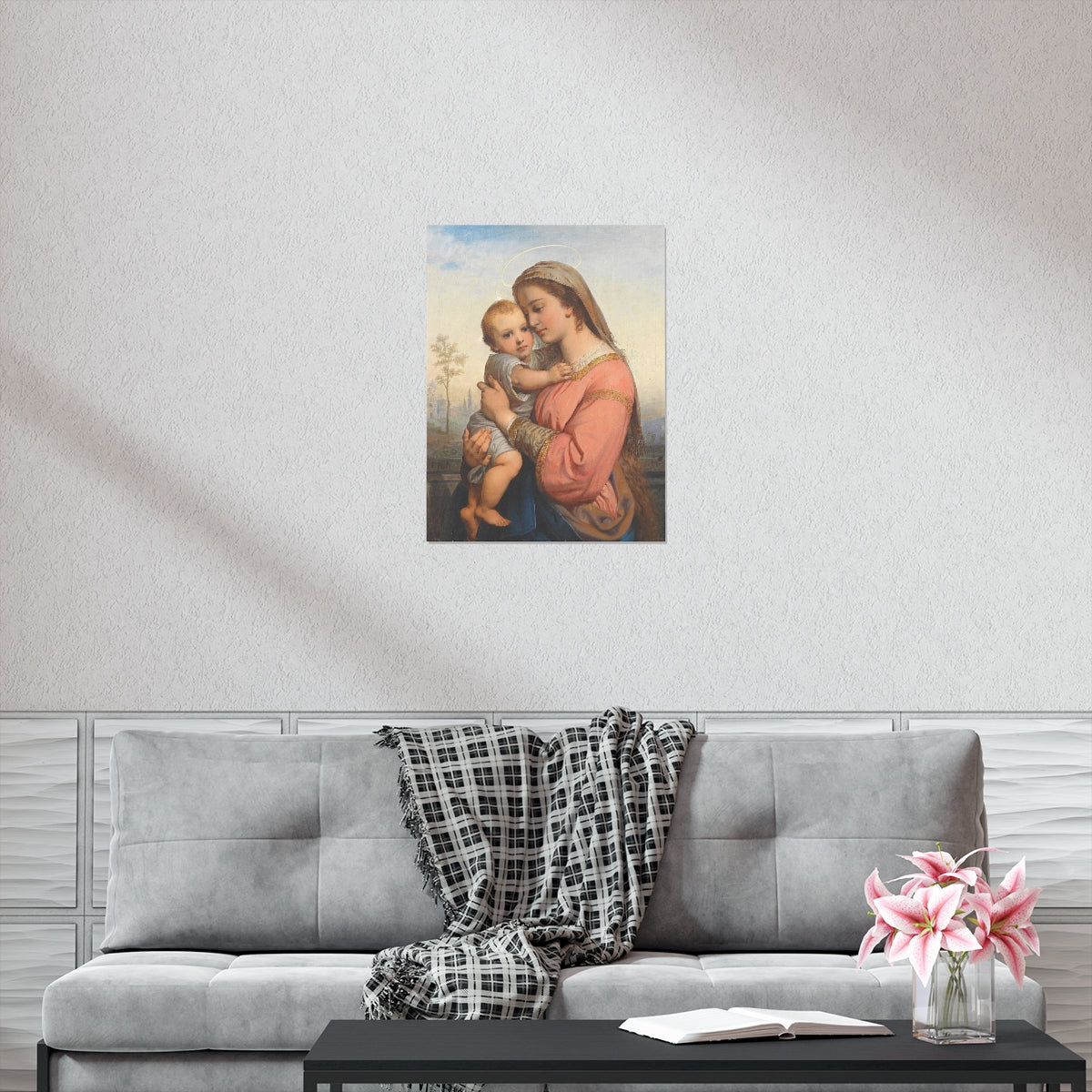 Madonna And Child Franz Russ Print Poster