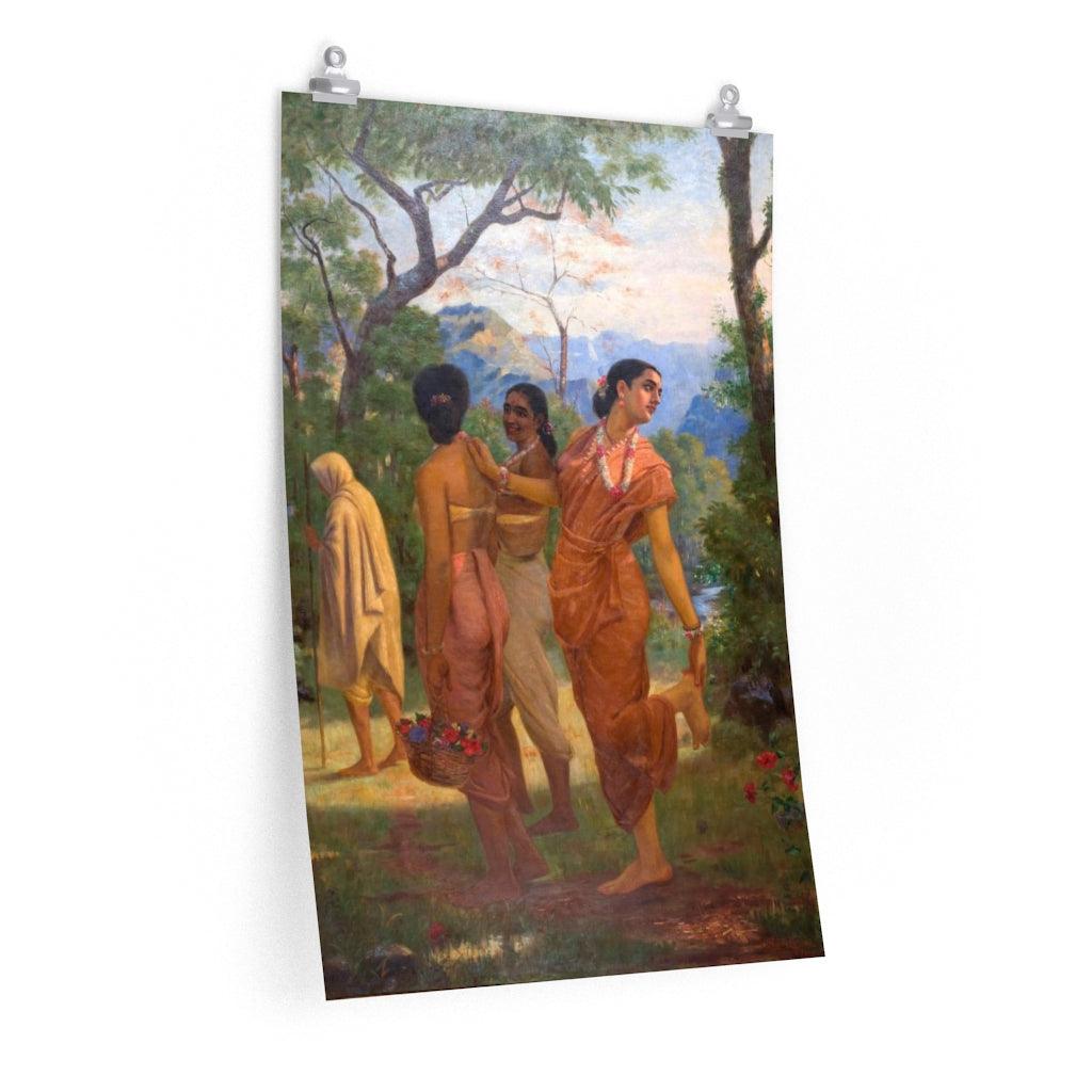 Shakuntala By Raja Ravi Varma Print Poster - Art Unlimited