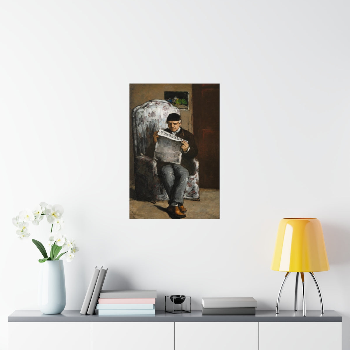 Paul Cezanne - The Artist Father Reading L Evenement Print Poster