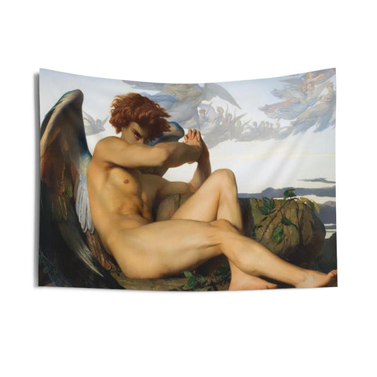 Fallen Angel By Alexandre Cabanel Wall Tapestry - Art Unlimited