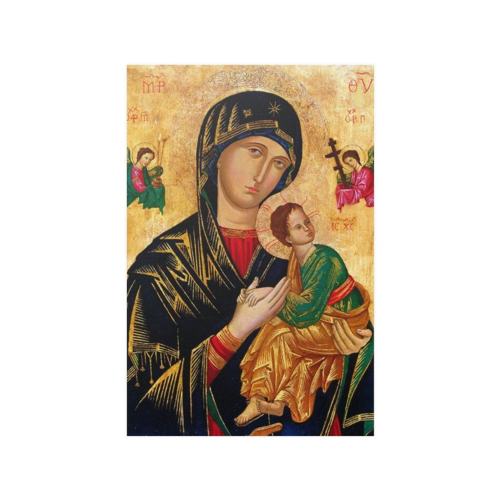 Our Lady Of Perpetual Help Virgin Mary Painting Print Poster - Art Unlimited