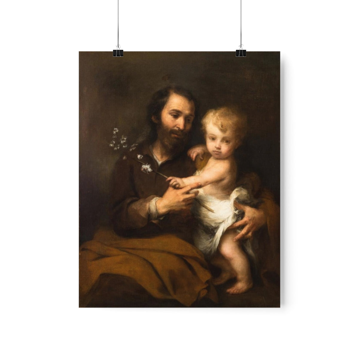 Saint Joseph And Baby Jesus Print Poster