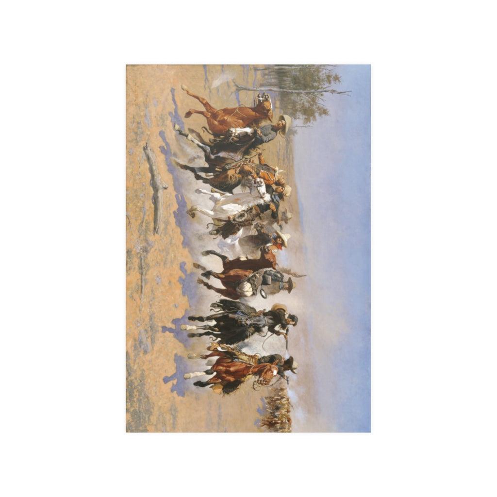 Frederic Remington - A Dash For The Timber Print Poster - Art Unlimited