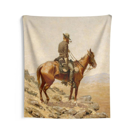 Frederic Remington - The Lookout Wall Tapestry - Art Unlimited