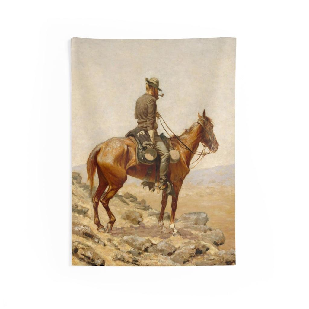 Frederic Remington - The Lookout Wall Tapestry - Art Unlimited
