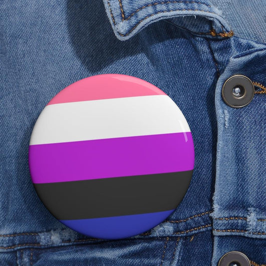 Genderfluid Pride Flag Pin Button - Art Unlimited