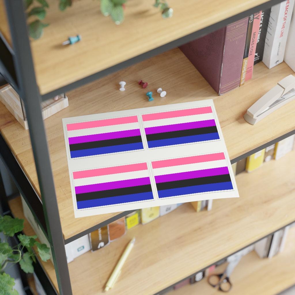 Genderfluid Pride Flag Sticker Sheet - Art Unlimited