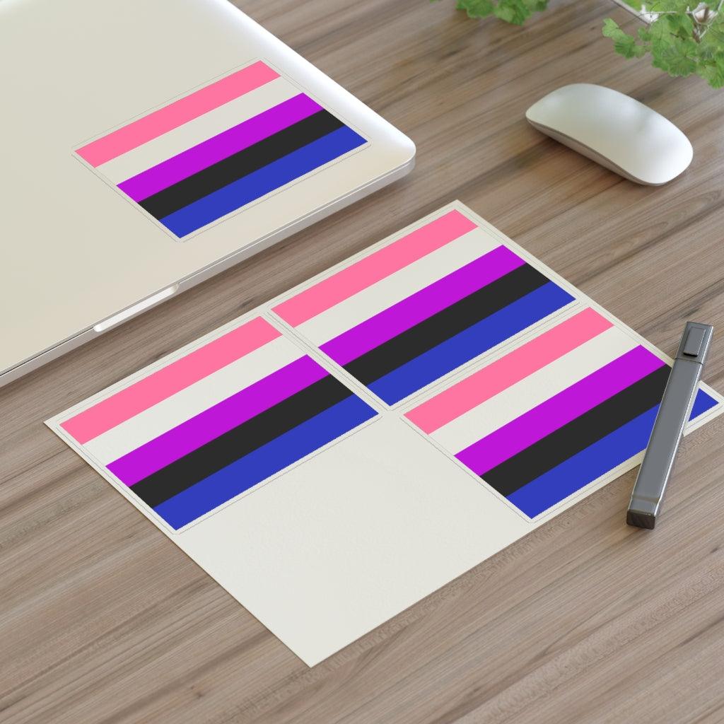 Genderfluid Pride Flag Sticker Sheet - Art Unlimited