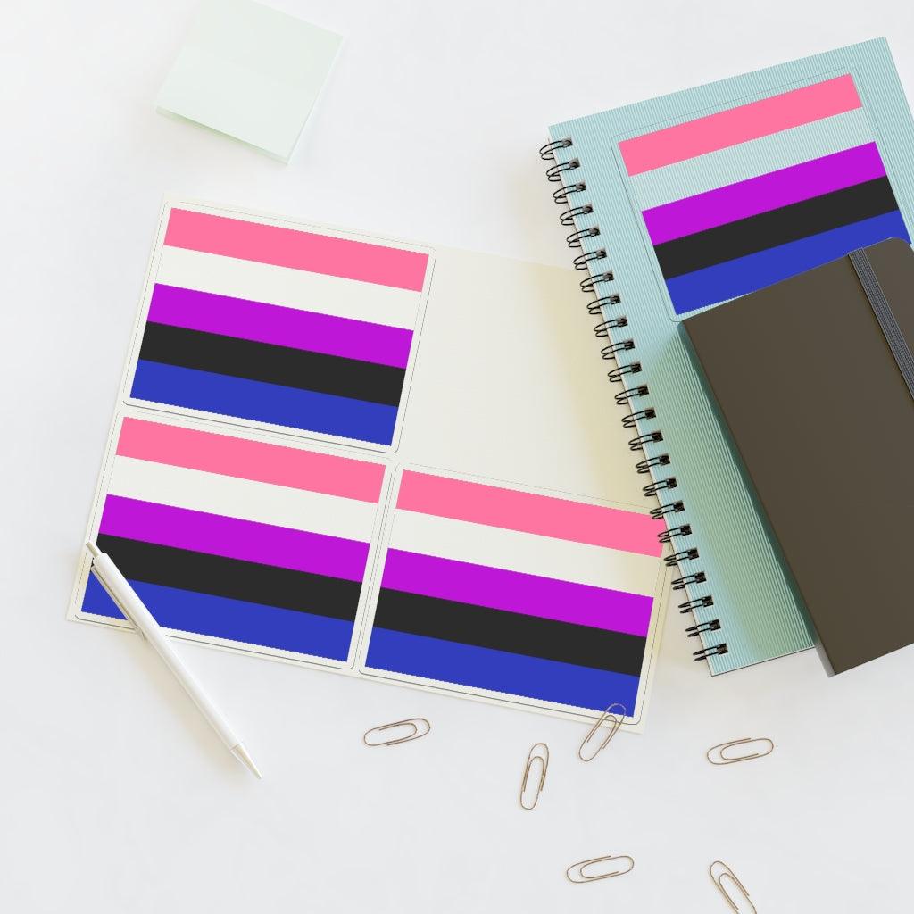 Genderfluid Pride Flag Sticker Sheet - Art Unlimited