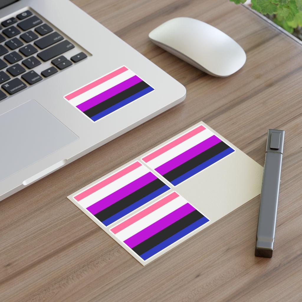 Genderfluid Pride Flag Sticker Sheet - Art Unlimited