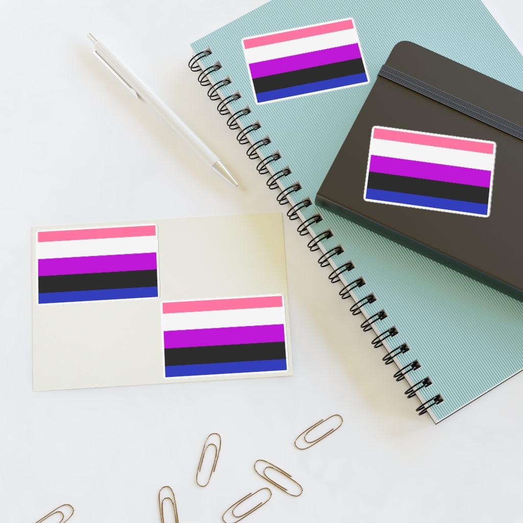 Genderfluid Pride Flag Sticker Sheet - Art Unlimited