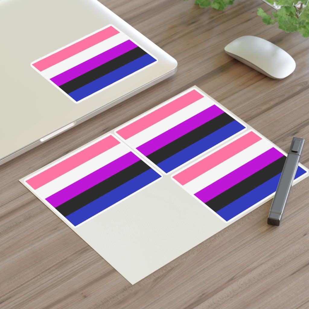 Genderfluid Pride Flag Sticker Sheet - Art Unlimited