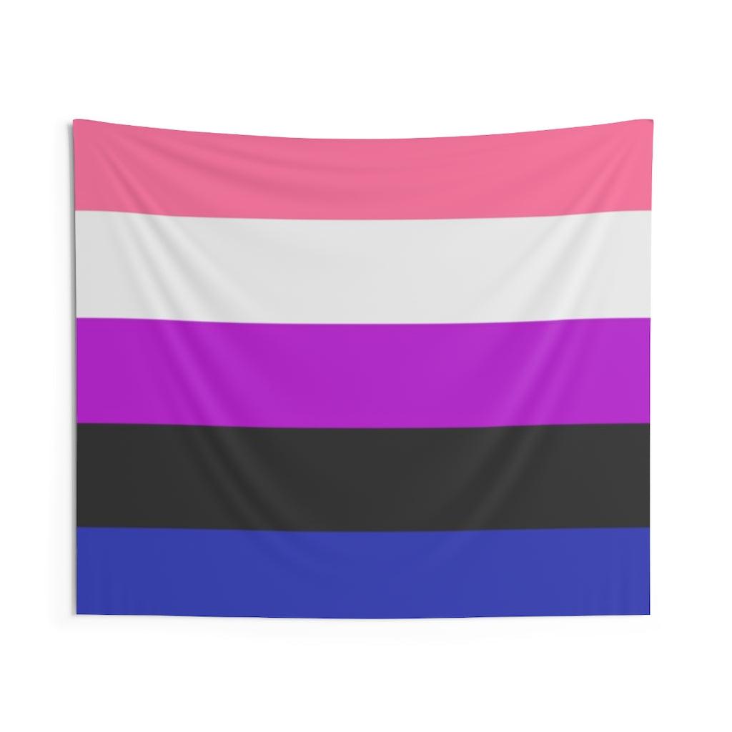 Genderfluid Pride Flag Wall Tapestry - Art Unlimited