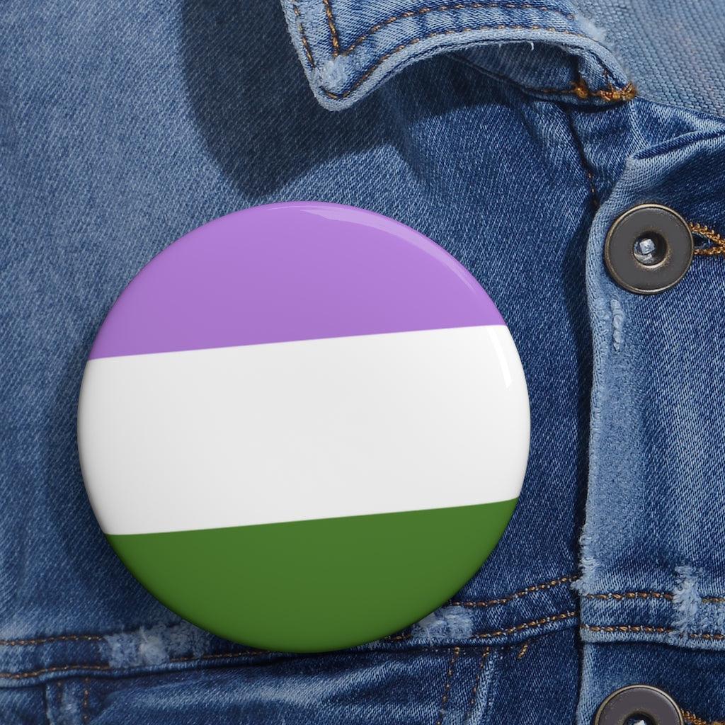 Genderqueer Pride Flag Pin Button - Art Unlimited