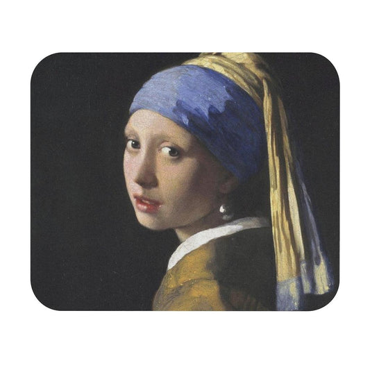 Girl With A Pearl Earring Painting By Johannes Vermeer Mousepad - Art Unlimited