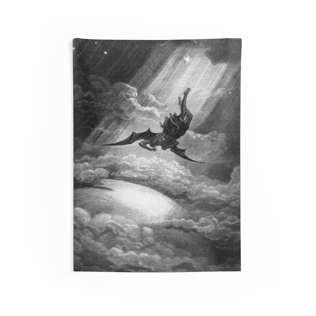 Gustave Dore Satan From Paradise Lost By John Milton Wall Tapestry - Art Unlimited