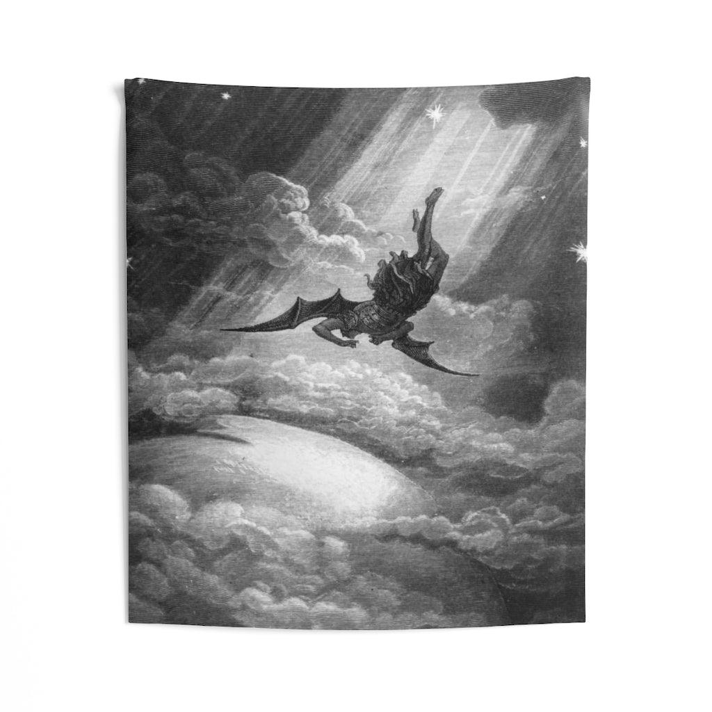 Gustave Dore Satan From Paradise Lost By John Milton Wall Tapestry - Art Unlimited