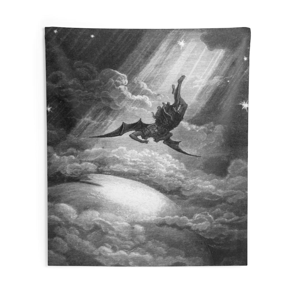 Gustave Dore Satan From Paradise Lost By John Milton Wall Tapestry - Art Unlimited