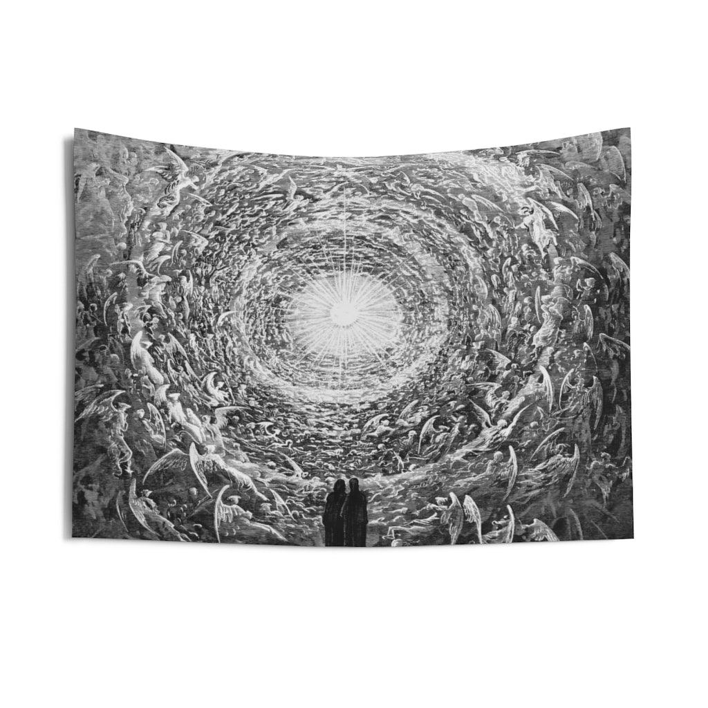 Gustave Dore - ( The White Rose ) Vision of The Empyrean Wall Tapestry - Art Unlimited
