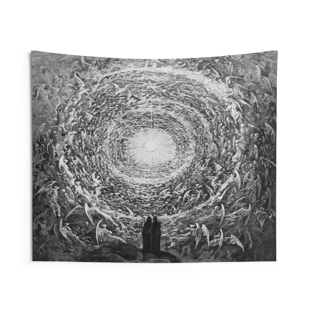 Gustave Dore - ( The White Rose ) Vision of The Empyrean Wall Tapestry - Art Unlimited