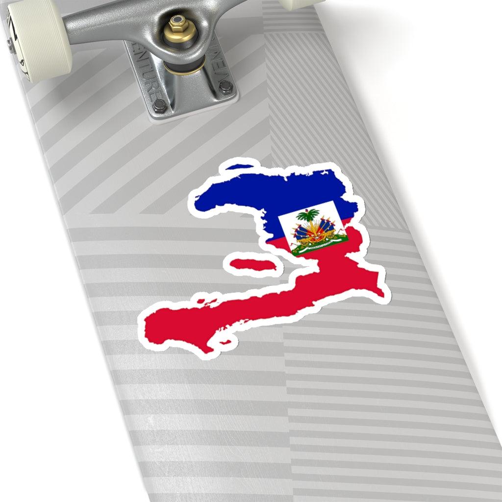 Haiti Outline Map Flag Sticker - Art Unlimited