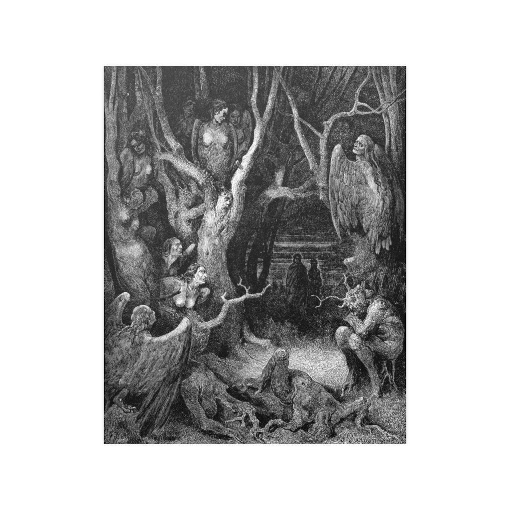 Harpies In The Forest Of Suicides Gustave Dore Print Poster - Art Unlimited