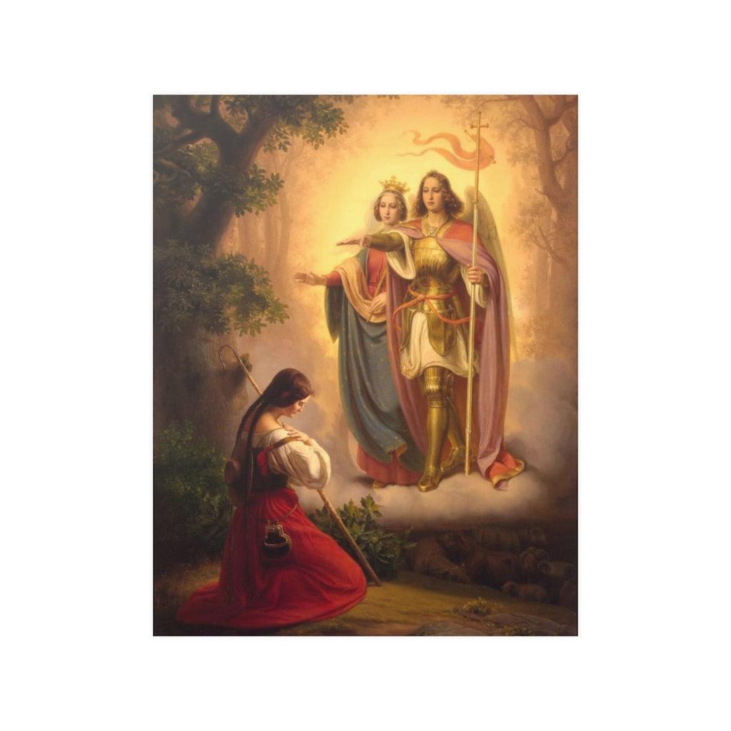 Hermann Stilke - Appearance Of St Catherine And Michael To Joan Of Arc 1843 Print Poster - Art Unlimited