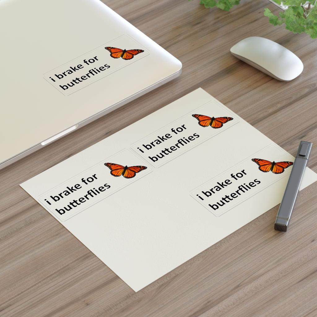 I Brake For Butterflies Sticker Sheet - Art Unlimited