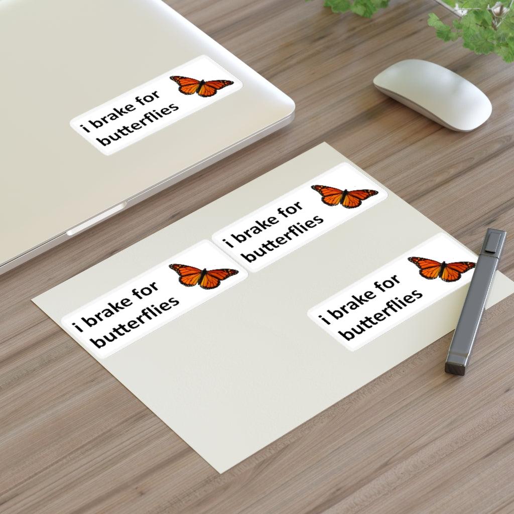 I Brake For Butterflies Sticker Sheet - Art Unlimited