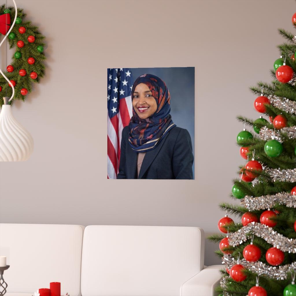 Ilhan Omar Portrait Print Poster - Art Unlimited