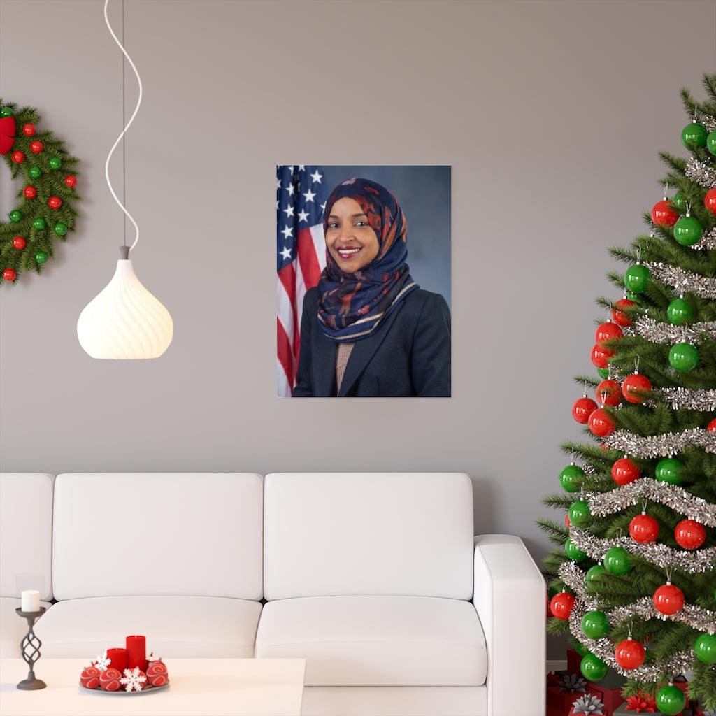 Ilhan Omar Portrait Print Poster - Art Unlimited