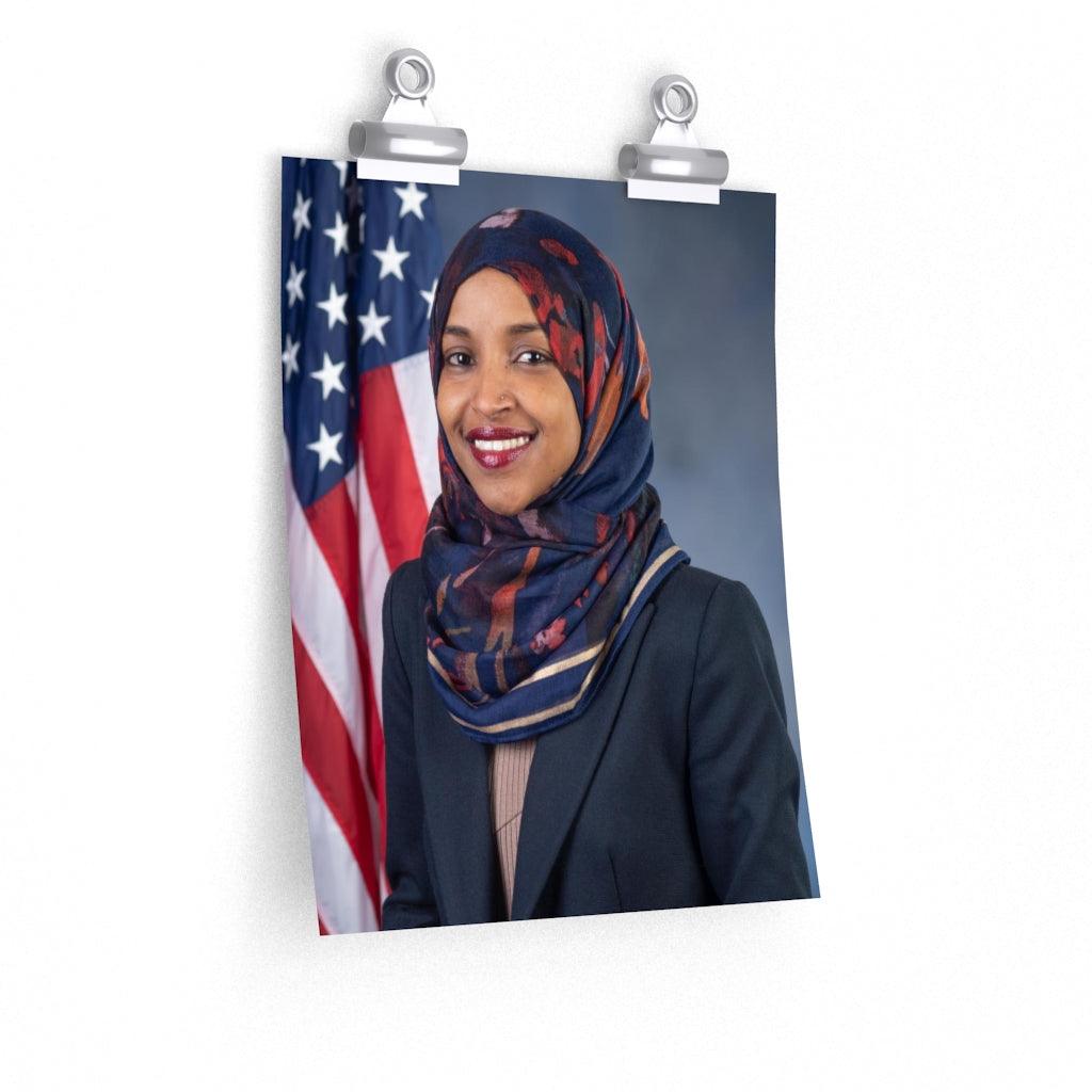 Ilhan Omar Portrait Print Poster - Art Unlimited