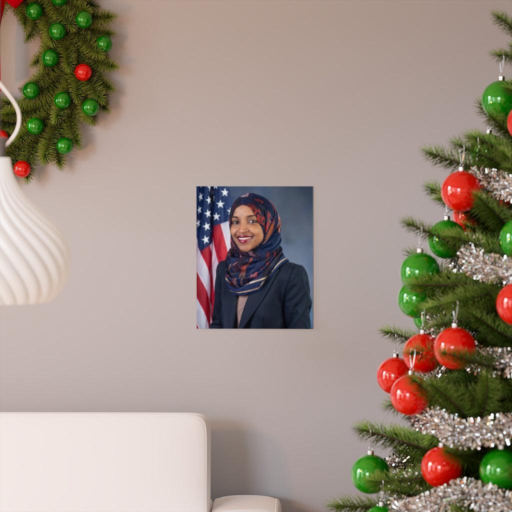 Ilhan Omar Portrait Print Poster - Art Unlimited