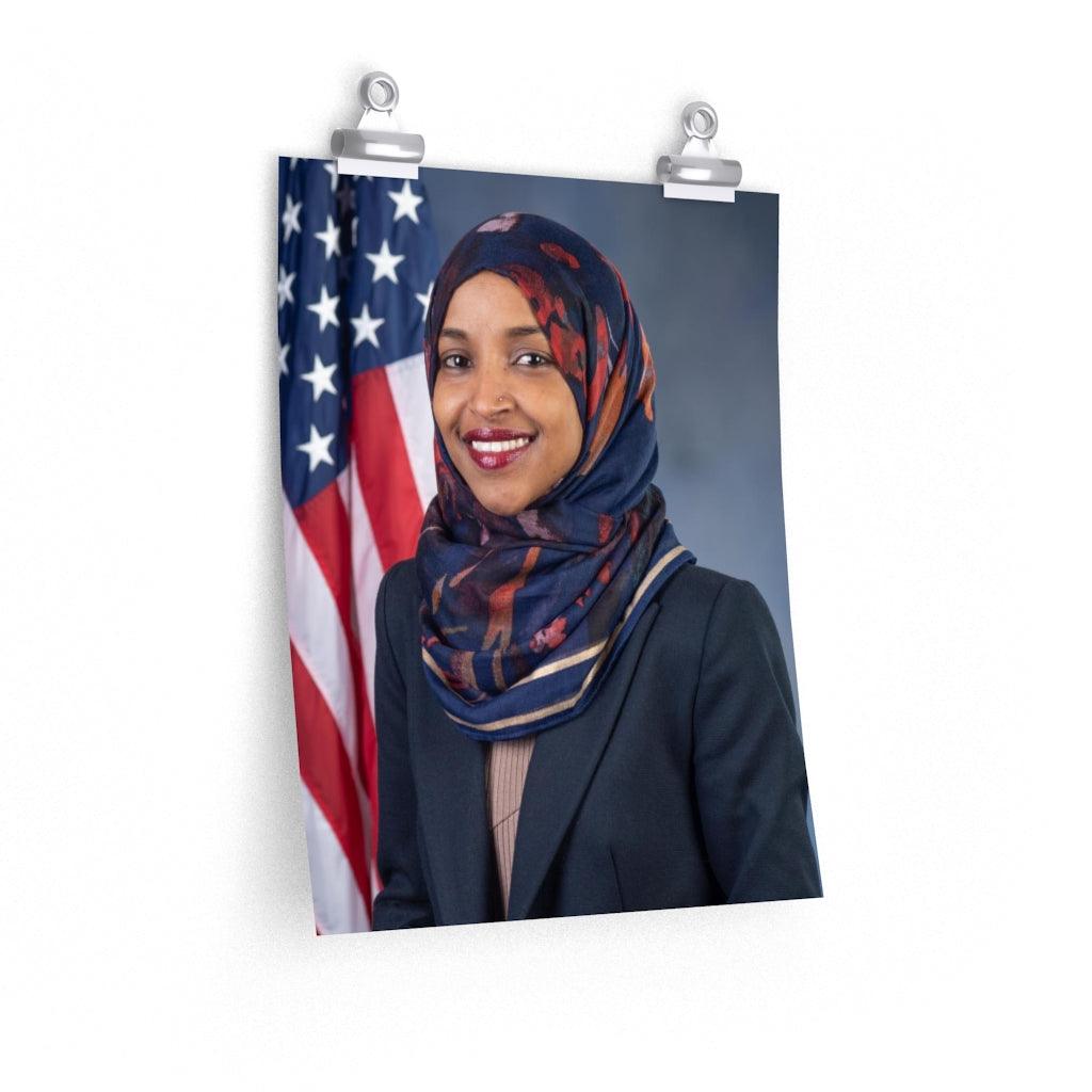 Ilhan Omar Portrait Print Poster - Art Unlimited