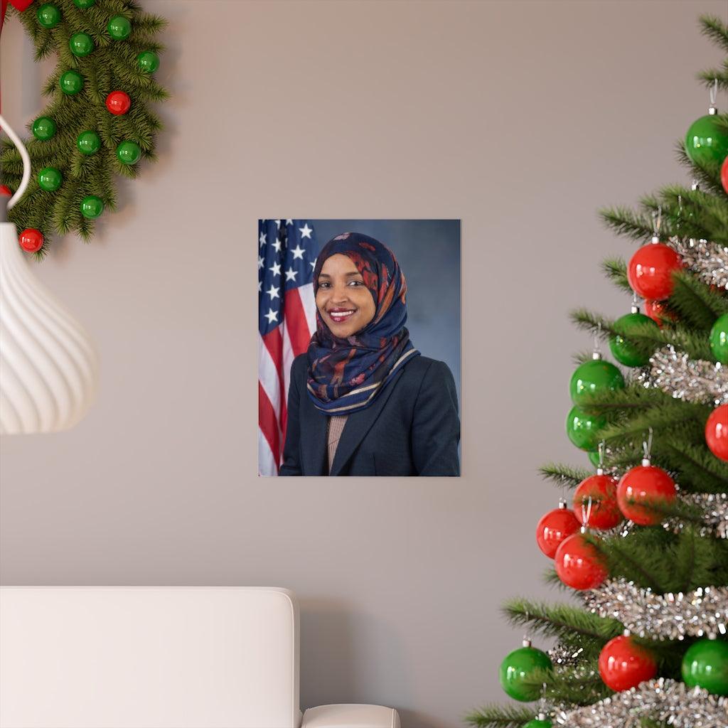 Ilhan Omar Portrait Print Poster - Art Unlimited