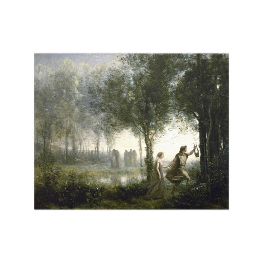 Jean Baptiste Camille Corot Orpheus Leading Eurydice From The Underworld Print Poster - Art Unlimited