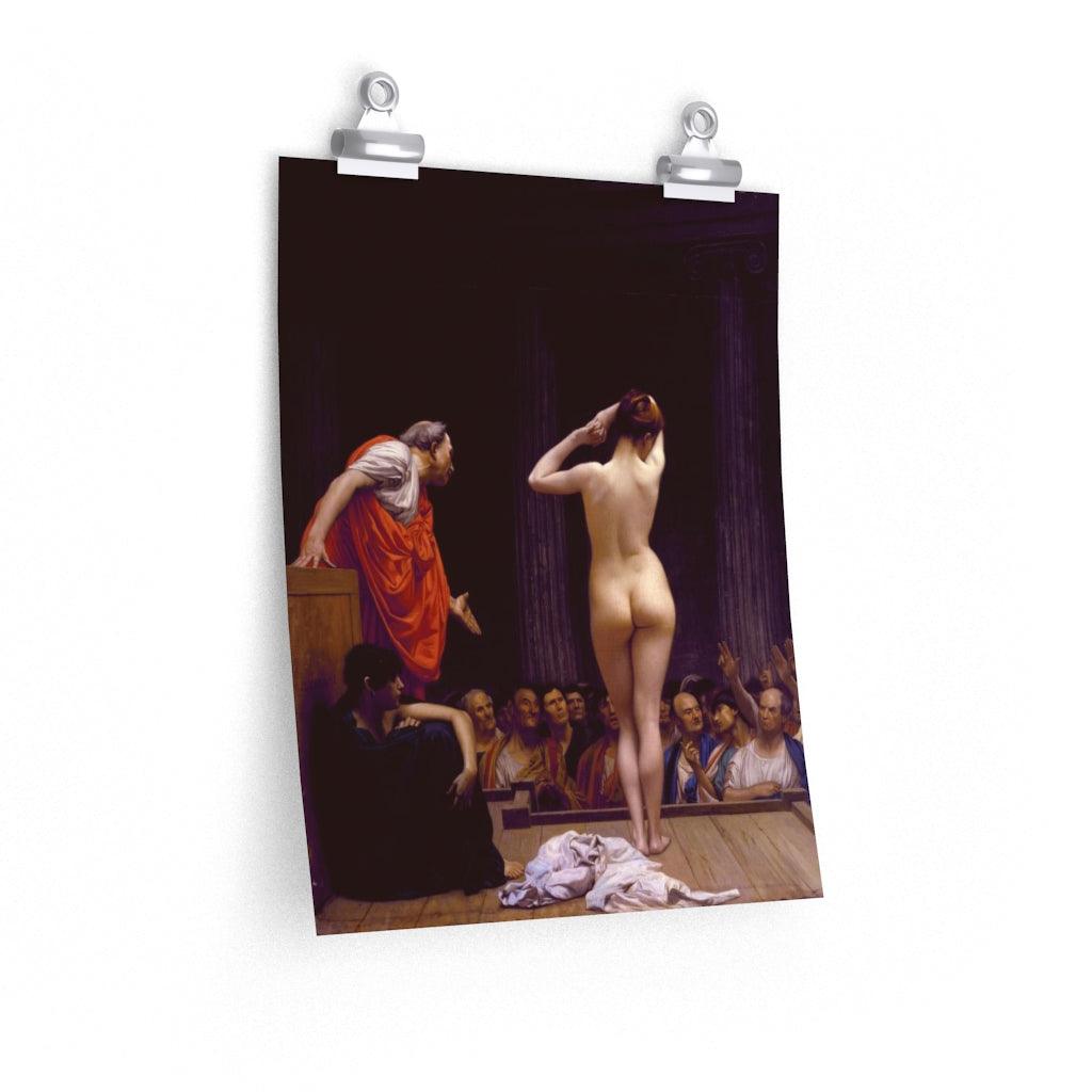 Jean Leon Gerome - Selling Slaves In Rome Print Poster - Art Unlimited