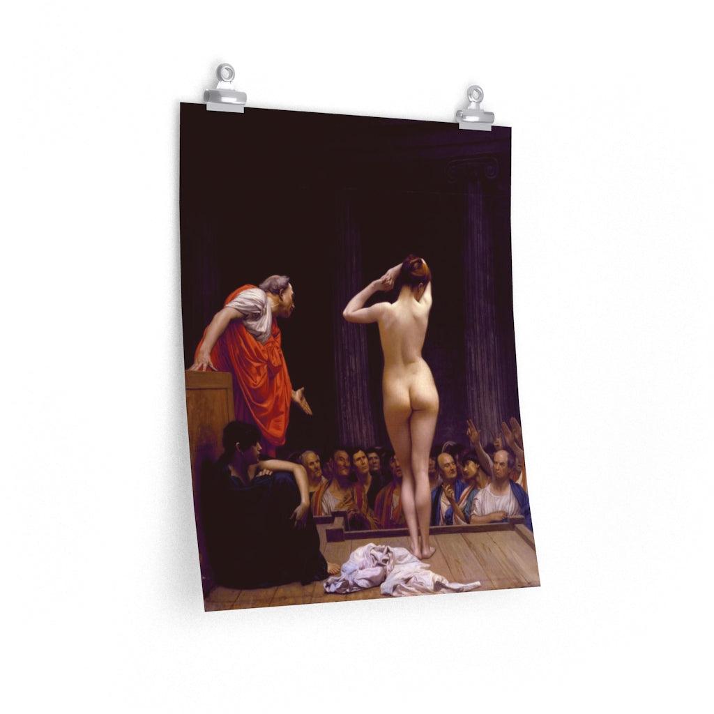 Jean Leon Gerome - Selling Slaves In Rome Print Poster - Art Unlimited