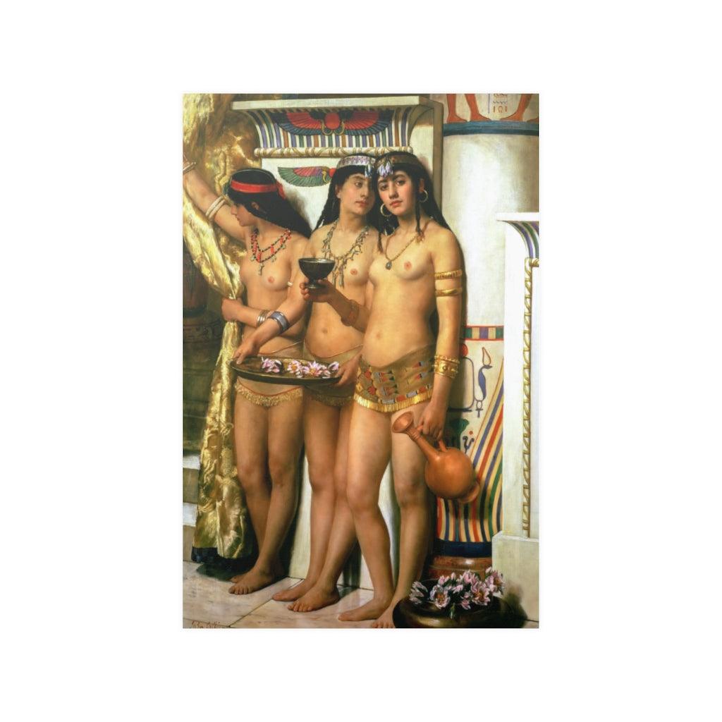 John Collier - Pharaoh's Handmaidens 1883 Print Poster - Art Unlimited