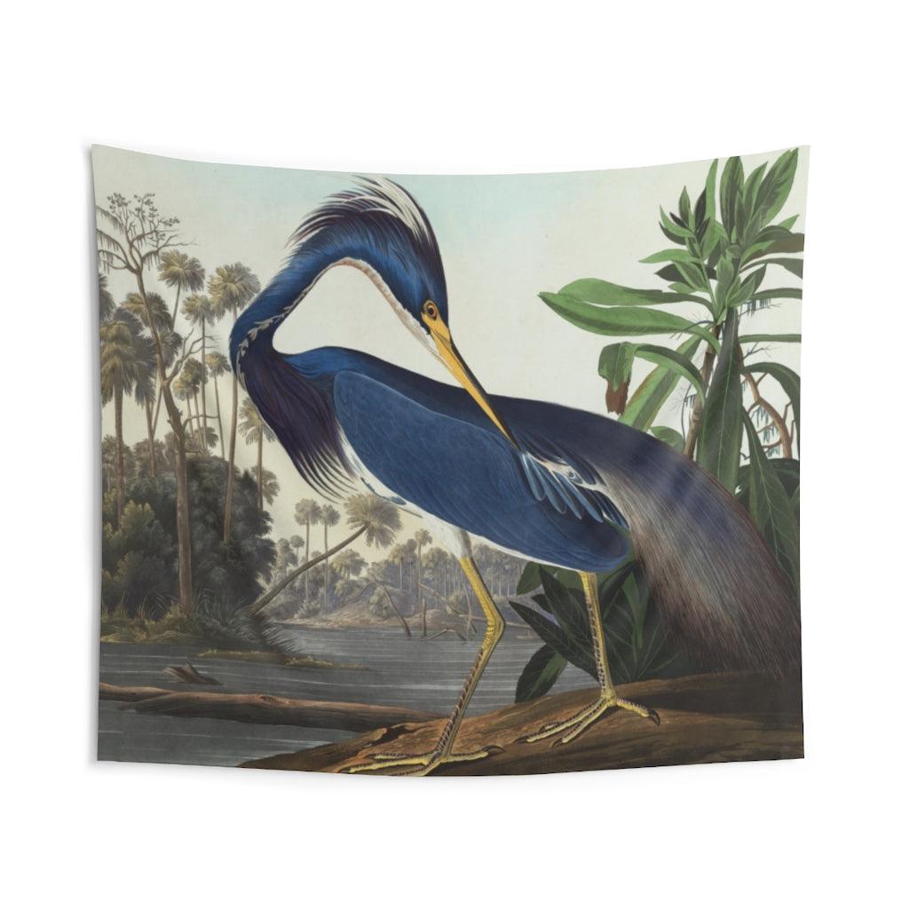 John James Audubon Louisiana Heron Wall Tapestry - Art Unlimited
