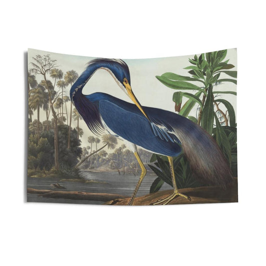 John James Audubon Louisiana Heron Wall Tapestry - Art Unlimited