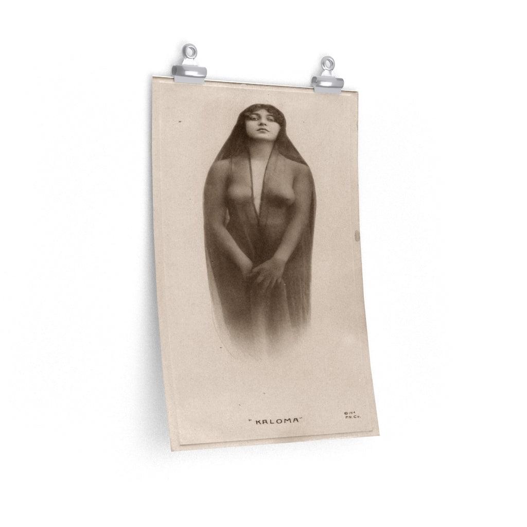 Kaloma - Portrait Of A Young Woman Draped In A Sheer Veil 1914 Print Poster - Art Unlimited