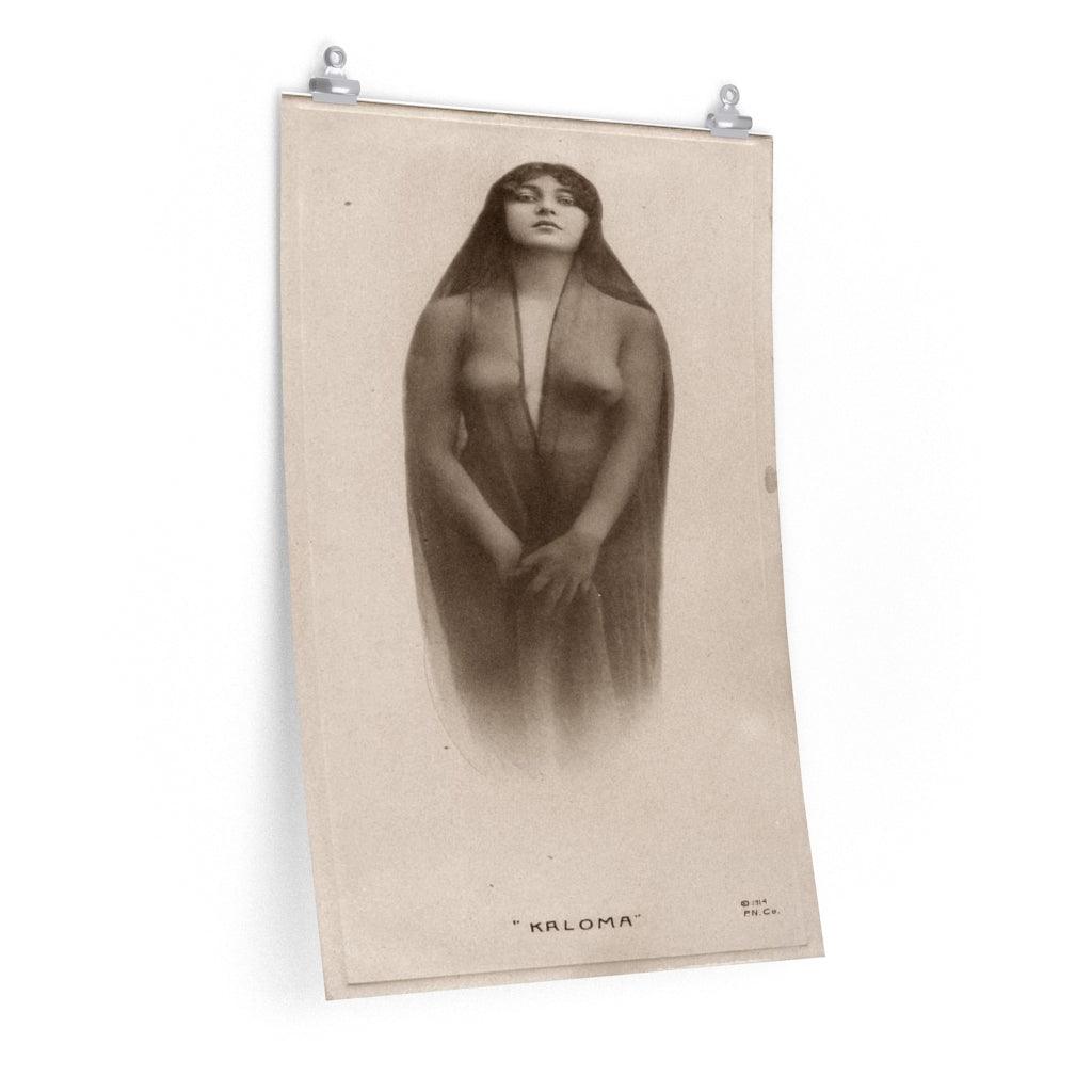 Kaloma - Portrait Of A Young Woman Draped In A Sheer Veil 1914 Print Poster - Art Unlimited