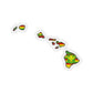 Kanaka Maoli Flag Hawaiin Island Map Sticker - Art Unlimited
