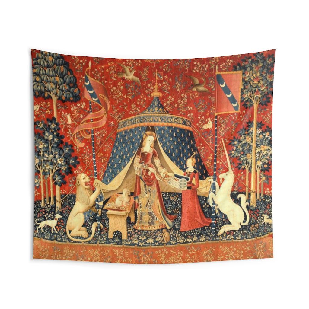 Lady And The Unicorn Wall Tapestry - Art Unlimited
