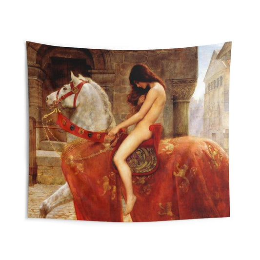 Lady Godiva By John Collier Wall Tapestry - Art Unlimited