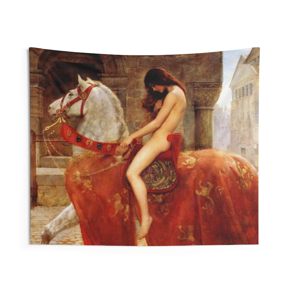 Lady Godiva By John Collier Wall Tapestry - Art Unlimited