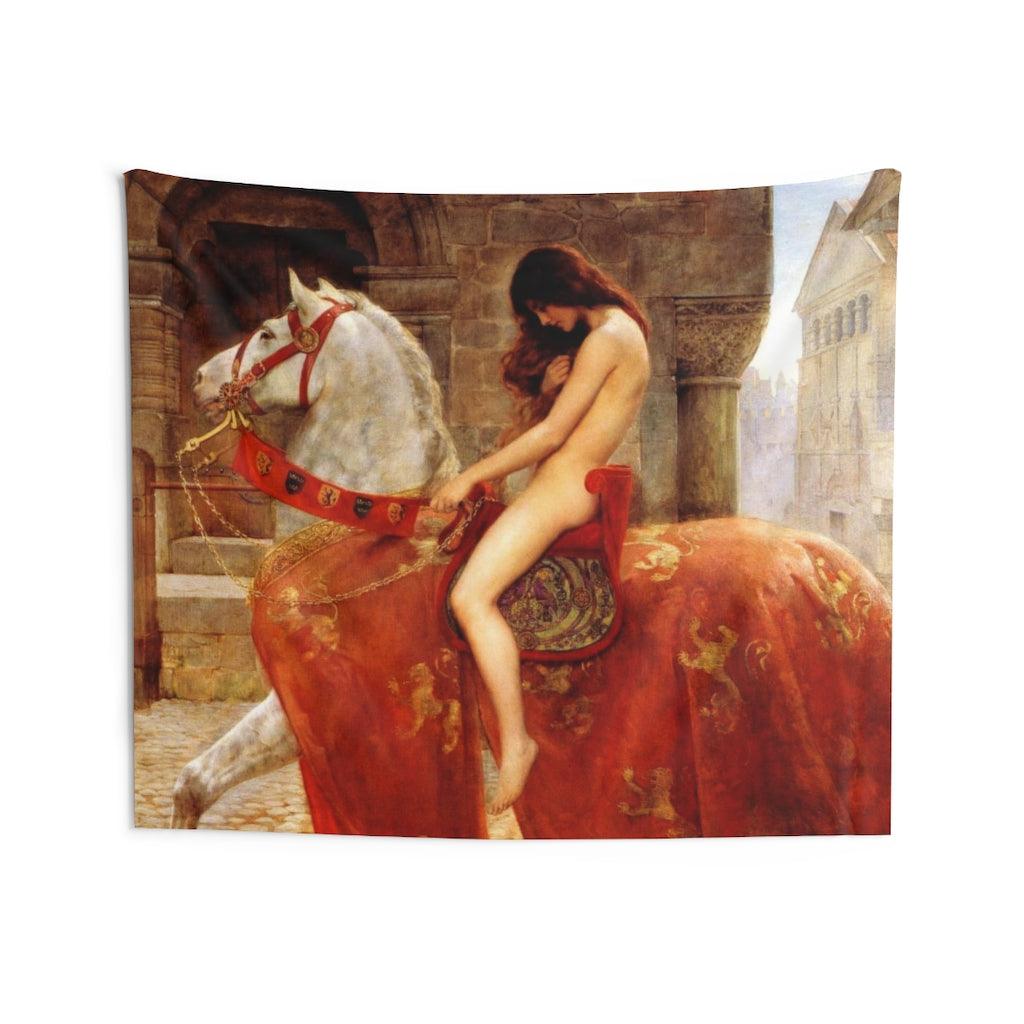 Lady Godiva By John Collier Wall Tapestry - Art Unlimited